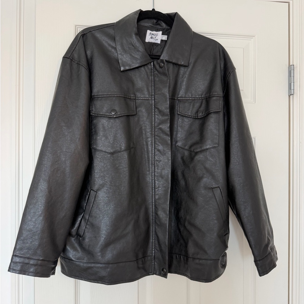 Princess Polly Black Leather Jacket